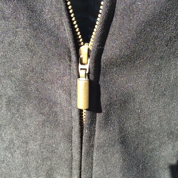 Black Microsuede Jacket with Zipper Size 6 - Picture 6 of 8